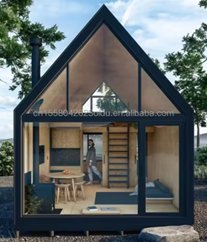 Container Gebäude – Nordisches Design-Container-Haus · Giebelfront · Glasfassade · Natur-Setting