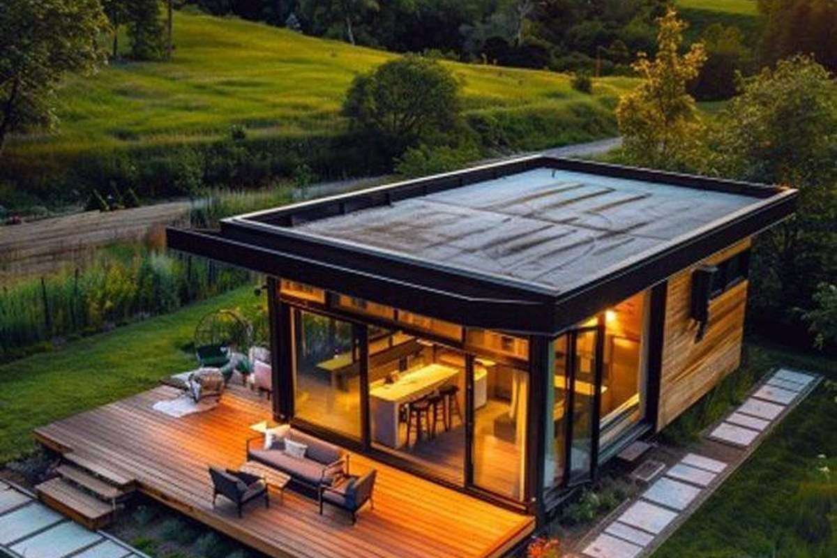 Tiny Villen – Model 7 · Haus in Leichtbauweise I · 45 m² · 2 Schlafzimmer